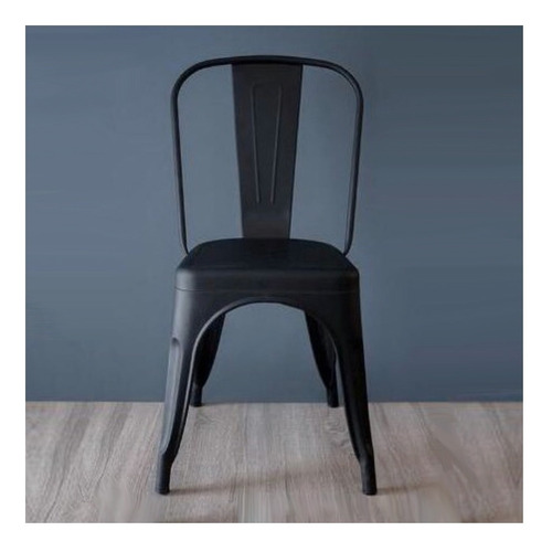 Imagen 3 de 8 de Silla de comedor Garden Life Tolix, estructura color negro, 4 unidades