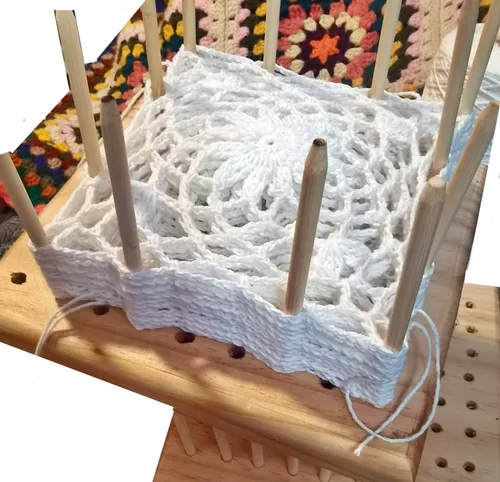 Winter Shore 20 cm Bloqueador de Granny - Kit Crochet con Tabla de