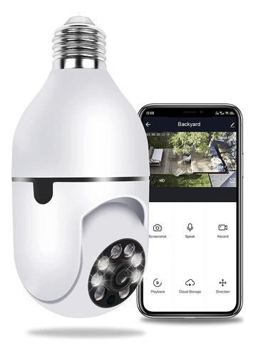 F Cámara De Seguridad Wifi E27 Hd880p Con Alarma