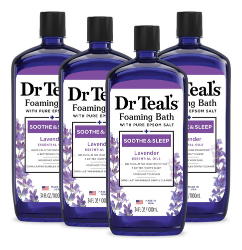 Dr Teal's Foaming Bath With Pure Epsom Salt, Soothe & Sleep