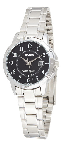 Reloj Analógico De Acero Inoxidable Casio Ltp-v004d-1b Para 