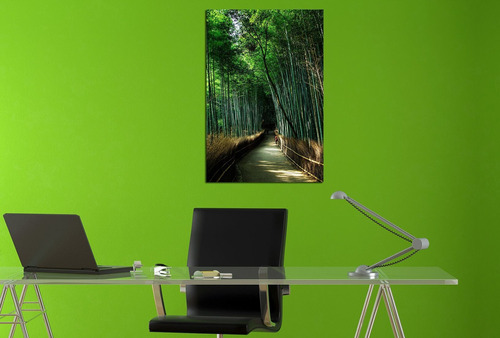 Cuadro 30x45cm Bamboo Selva Naturaleza Paisaje Verde M11
