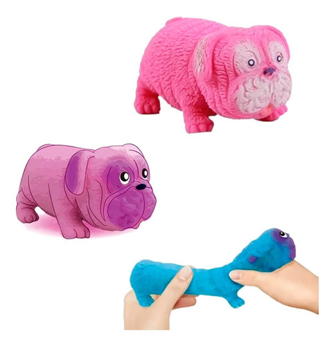 Imagen 4 de 5 de Squishy Pug Juguete Perro Estimulación Sensorial