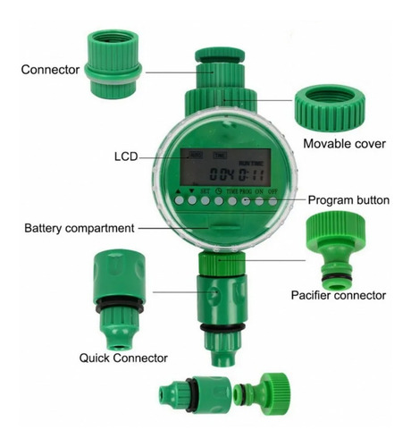 Imagen 6 de 6 de Temporizador Riego Automático Timer Digital Lcd Programado