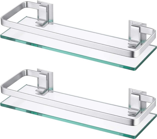 Repisa Para Baño Kes Estante De Vidrio Para Baño, Aluminio