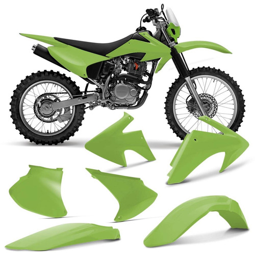 Kit Plásticos Roupa Crf230 Pro Tork Completo Enduro  Verde