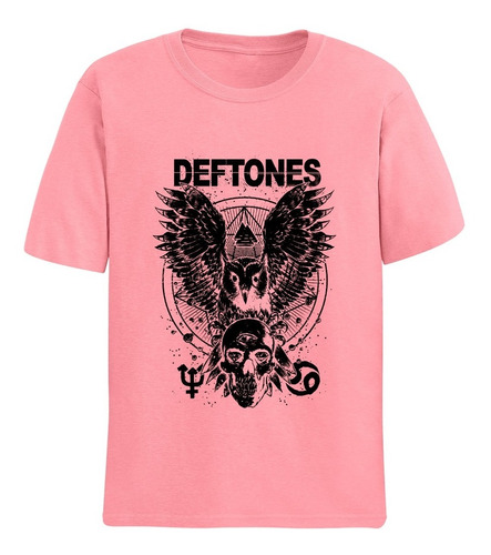 Camiseta Basica Unissex Deftones Rock Metal Coruja Banda Y2k