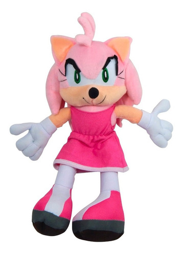 Sonic Peluche Amy Rose Rosa Erizo 40cm The Hedgehog