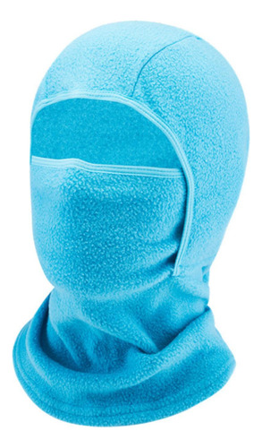 Niños Fleece Balaclava Ski Soft Thermal Para Niños Azul