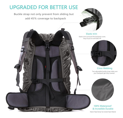 Funda Impermeable Para Mochila, Ajustable (25 A 45 L)