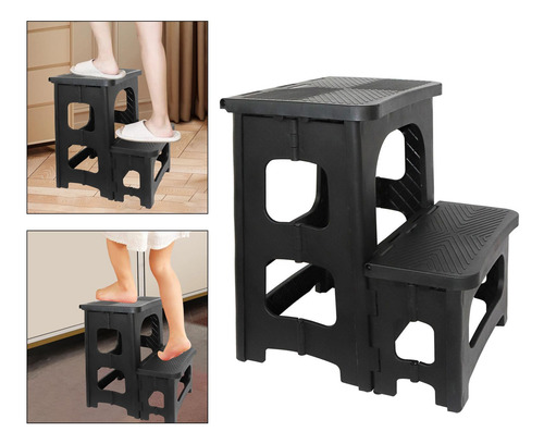 Taburete De 2 Escalones Taburete Plegable Multiusos Ligero