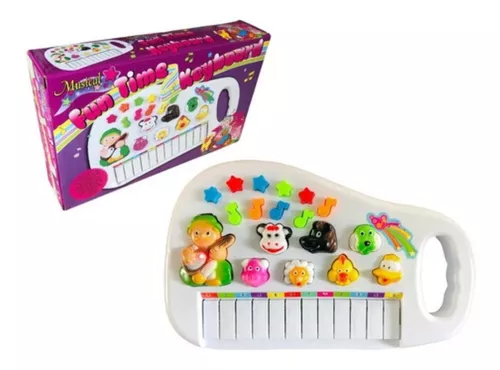 Piano Teclado Animal Brinquedo Infantil Sons Fazenda Sitio