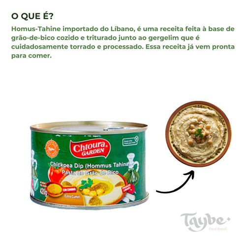 Hommus Pasta De Grão De Bico Com Cominho 420g Chtoura Garden