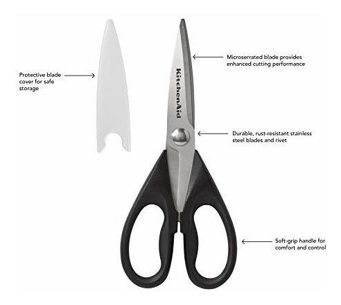 Tijeras Multiusos Con Funda Protectora De Acero Inoxidable Negro