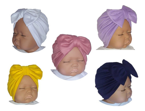 5 Piezas Gorros Para Bebé Turbantes Niña Headwraps, Moño