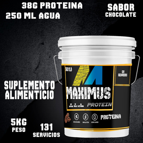 Proteína Hidrolizada Maximus Protein 5 Kg Varios Sabores Chocolate