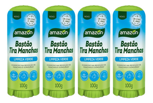 4 Unid. Tira Manchas Roupas Bastão Remove+de 70 Tipos Mancha