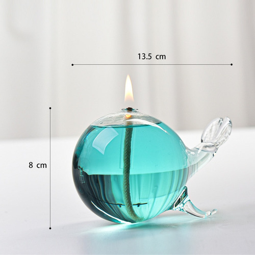 Juego De 2 Lámparas De Aceite De Cristal Con Forma De Ballen