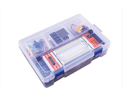 Kit Placa Uno Starter Lcd Dht Rfid Proto Cables Sensor Caja