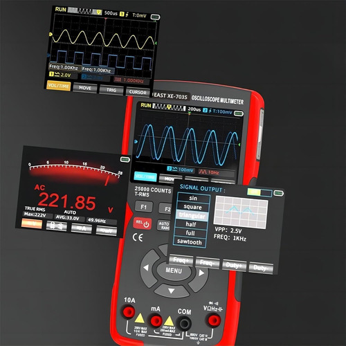 Osciloscopio De Ancho De Banda De 50 Mhz De 2 Canales, Multí