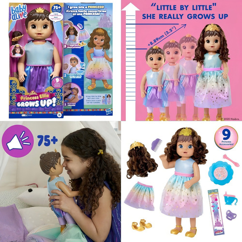 Baby Alive Princess Ellie Grows Up Crece De Verdad Y Habla C