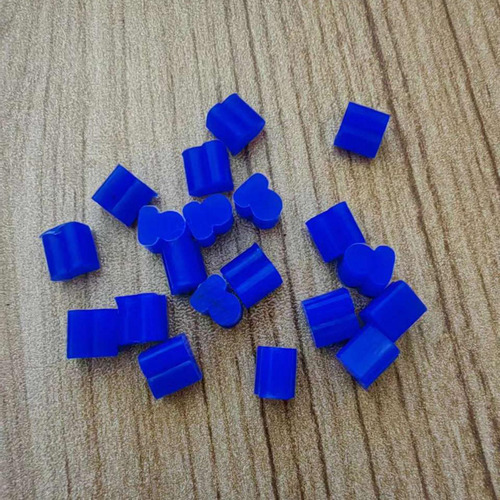 2 X 10x Alto Trompas Almohadillas De Silicona 4mm Azul
