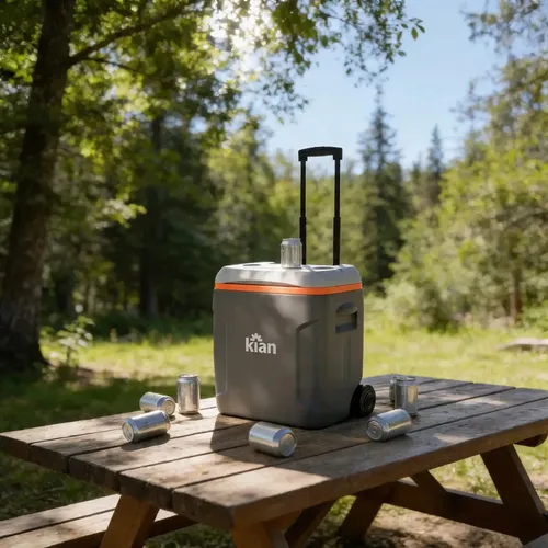 Caixa Térmica Cooler 54l Cinza Mantém Gelo Até 4 Dias Kian | Frete