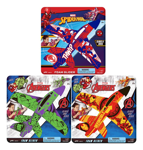 Marvel Avengers Avion Planeador Soft C/lanzador Int 6840 Color Hulk