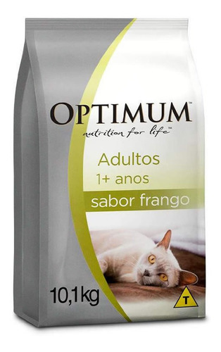 Ração Optimum Gatos Adultos Frango 10,1kg