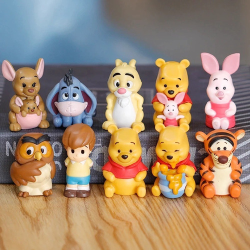 Winnie Pooh Mini Figuras Coleccionables Disney 10pz