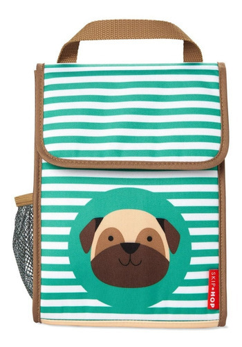 Bolsa térmica para almuerzo Zoo Pug Dog para niños, color Skip Hop, marrón