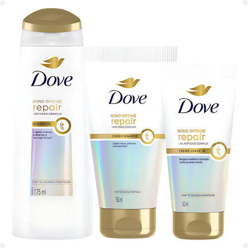Kit Dove Bond Intense Repair Com 3 Pequeno