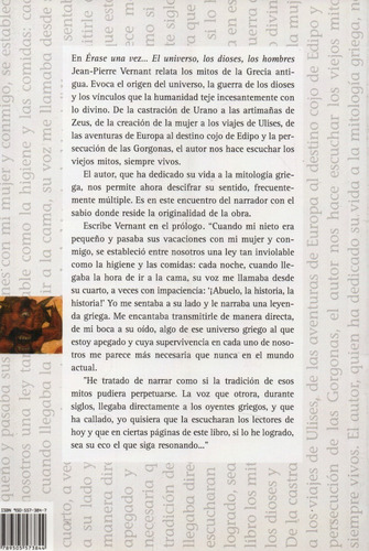 El Universo Los Dioses Los Hombres, de Vernant. Editorial Fondo de Cultura Económica, tapa blanda en español