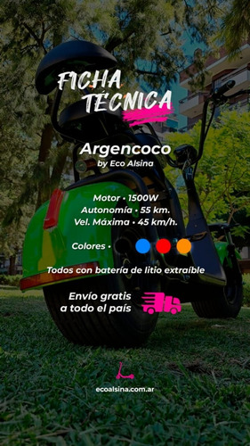 City Coco Argencoco 1500w Moto Eléctrica/vehiculos 0km