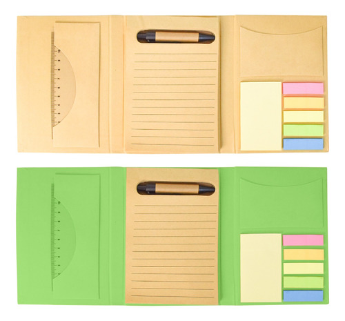 2 Cuadernos Notas Adhesivas Postick Block De Notas Ecologico