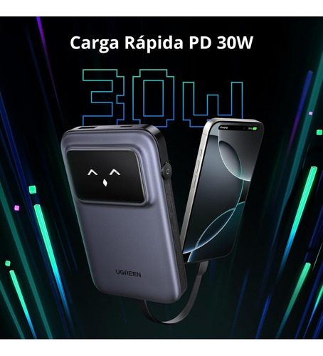 Power Bank Robot Ugreen 10,000mah Usb C 30w Pantalla Tft