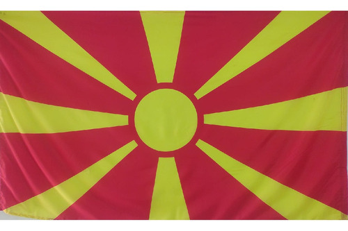 Bandera De Macedonia (tamaño 90x150 Cm) Doble Faz Polyester