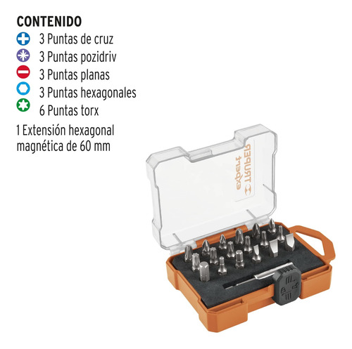Juego De 19 Puntas 1 S2 Truper Expert 11885