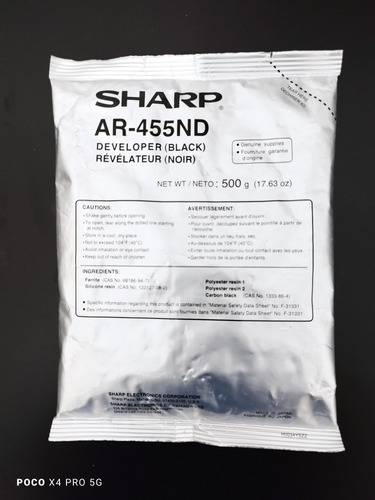Revelador Sharp Mx-450nt Ar 455 Ar 355 Ar 350
