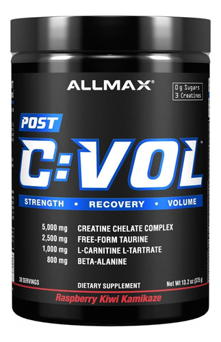 Allmax C:vol, Raspberry Kiwi Kamikaze - 375 G - Fórmula Post