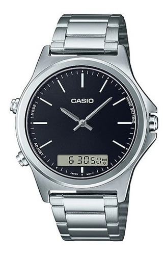 Reloj Casio Hombre Mtp-vc01d-1e Digi-ana Fondo Negro Metal