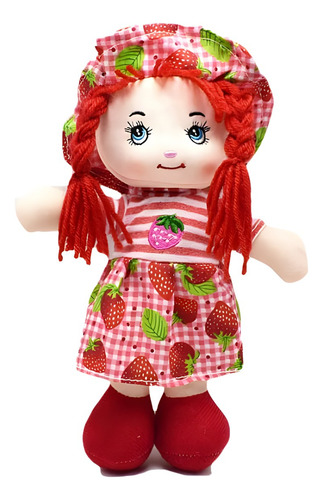 Muñeca De Trapo Suave Kawaii 35cm Con Sombrero Y Falda