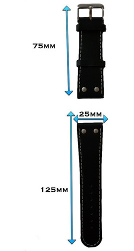 Offshore Extensible Negro De Piel Liso Vivos Plateados