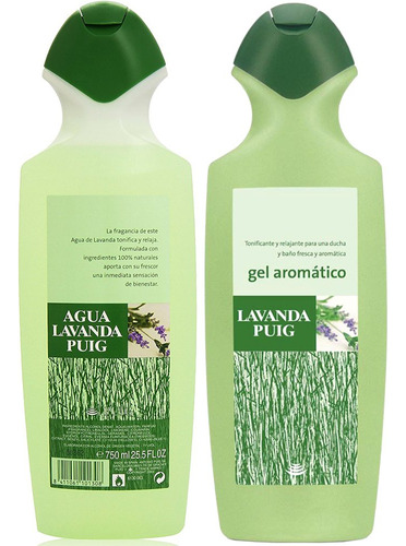 Agua Lavanda Puig Colonia 25.5 Oz + Gel Lavanda 25.4 Oz Gra.