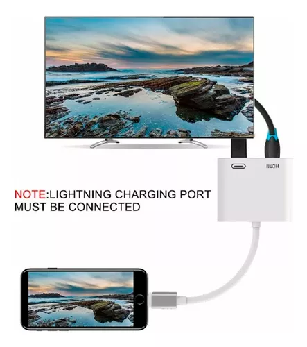 Adaptador Hdmi Otg Lightning A Av Digital Para iPhone / iPad Color Blanco