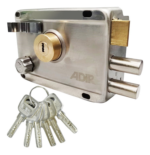 Cerradura Sobreponer Automatica Ganchos Derecha Adir 13690 Gris