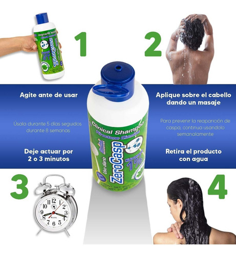 Shampoo Anticaspa Sin Sal Zerocasp Con Ketoconazol 1% 650ml