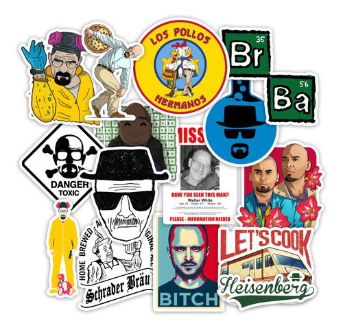 Stickers Breaking Bad Walter White 15 Unidades
