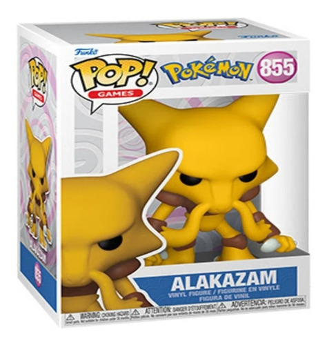 Funko Pop Games: Pokemon - Alakazam 855 Error De Fabricante (Usado)