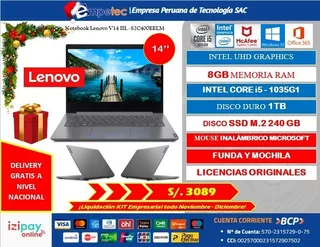 Notebook Lenovo V14 Ii-82c400eelm